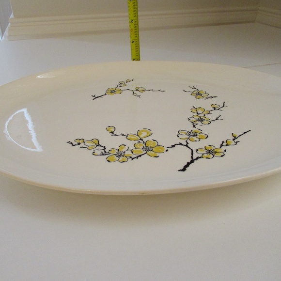 Marcrest Yellow Dogwood Oval Oven Proof Platter - Picture 7 of 8
